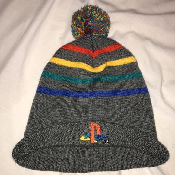 Sony Other - PlayStation multicolor stripe Beanie PS Logo Hat